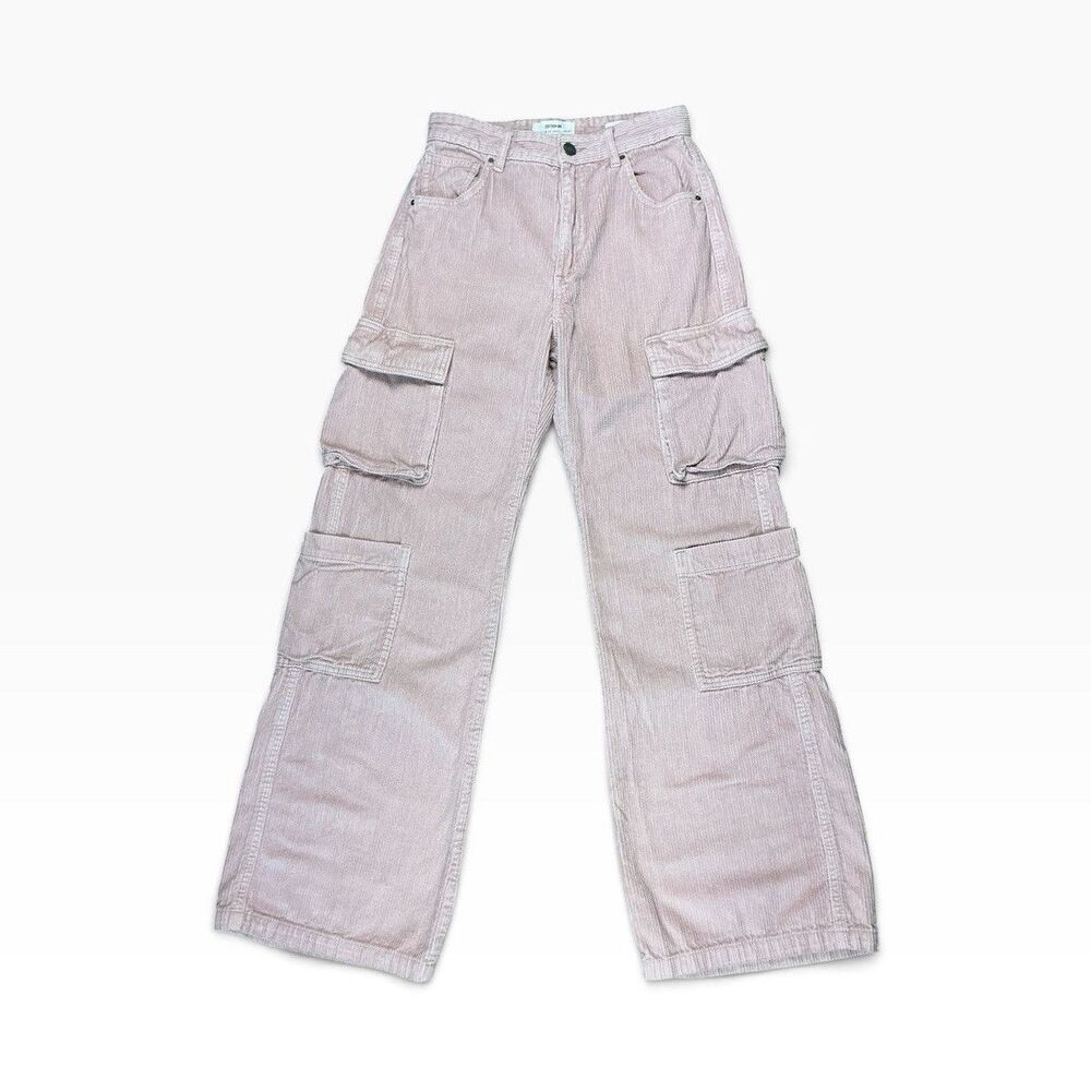 Cotton On Women's Corduroy Pink Cord Cotton Cargo Jean Size 2